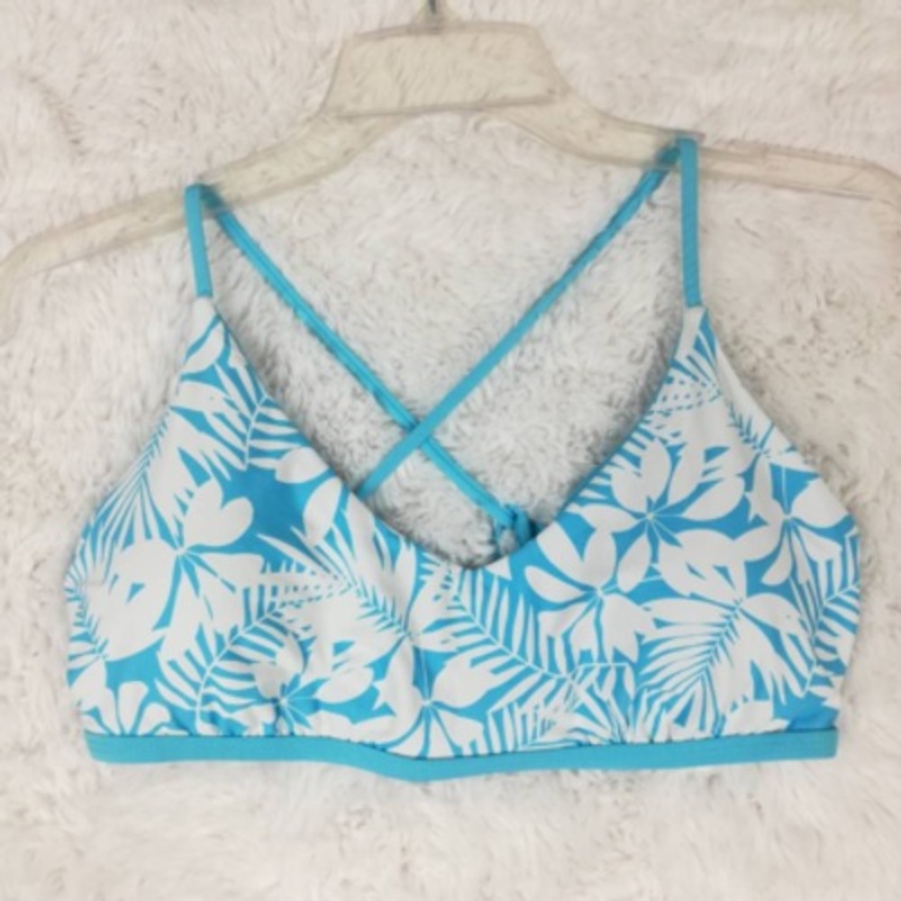 VYB Vicious Young Babe Womens Bikini Swimsuit Top Multicolor Floral XL New